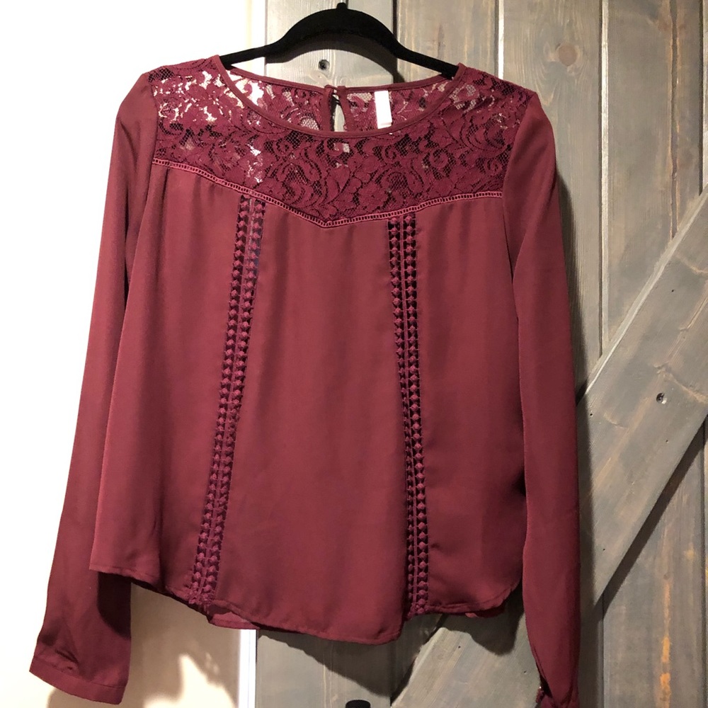 Burgundy blouse. Xhilaration.